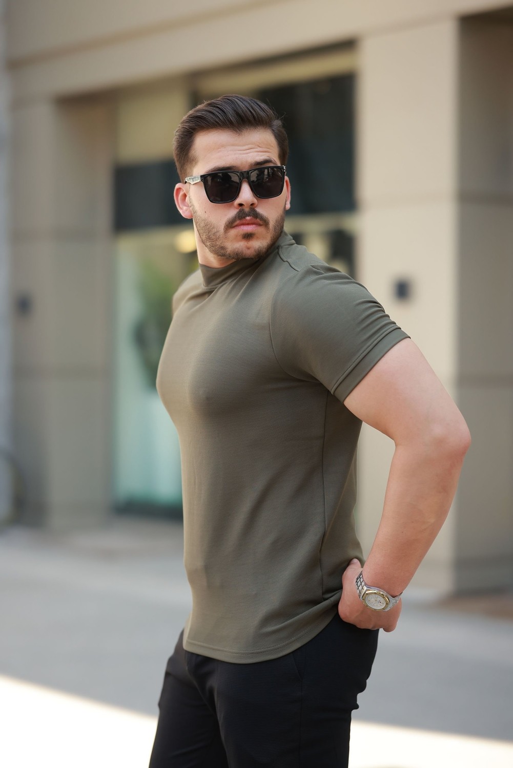 Marsilyan Erkek Yarım Balıkçı Yaka Kısa Kollu T-Shirt görsel 4