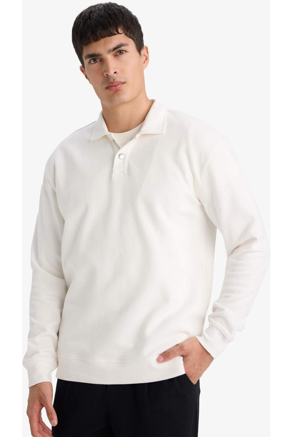 DeFacto Pamuklu Regular Fit Sweatshirt F9324AX26SP görsel 5