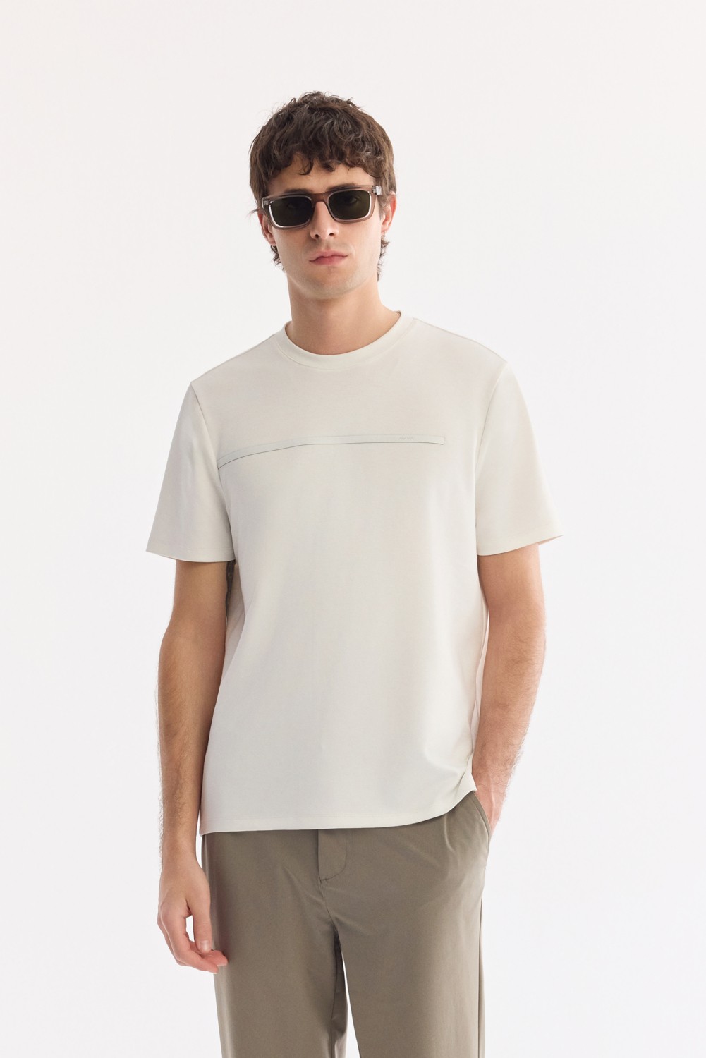 AVVA Erkek Siyah Bisiklet Yaka Bi-Stretch Regular Fit T-Shirt A61Y1147