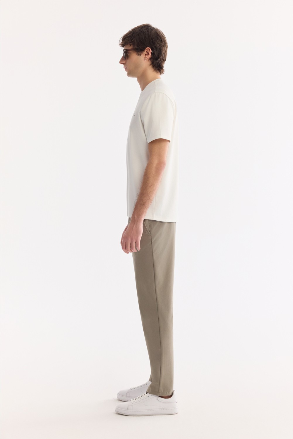 AVVA Erkek Siyah Bisiklet Yaka Bi-Stretch Regular Fit T-Shirt A61Y1147 görsel 3
