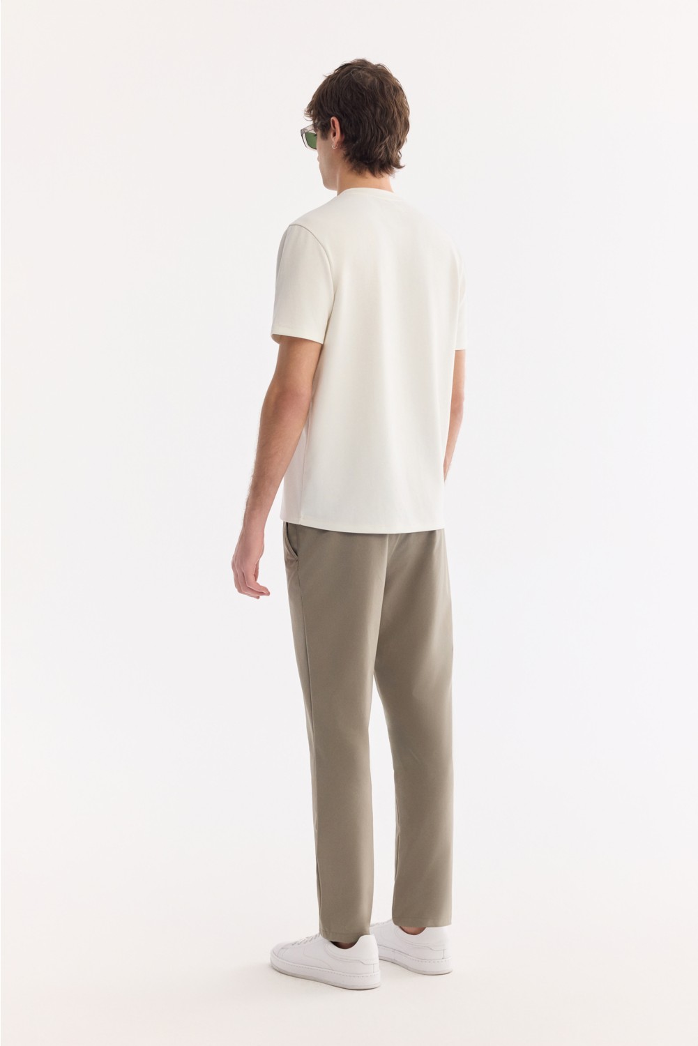 AVVA Erkek Siyah Bisiklet Yaka Bi-Stretch Regular Fit T-Shirt A61Y1147 görsel 4
