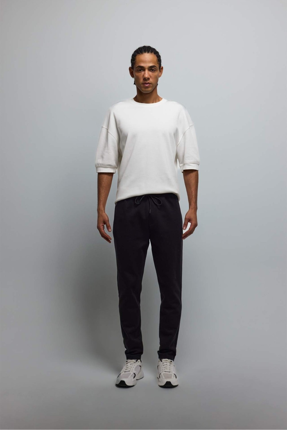 DeFacto Slim Fit Fermuarlı Basic Standart Paça Sporcu İnce Jogger Eşofman Altı S3309AZ26SP