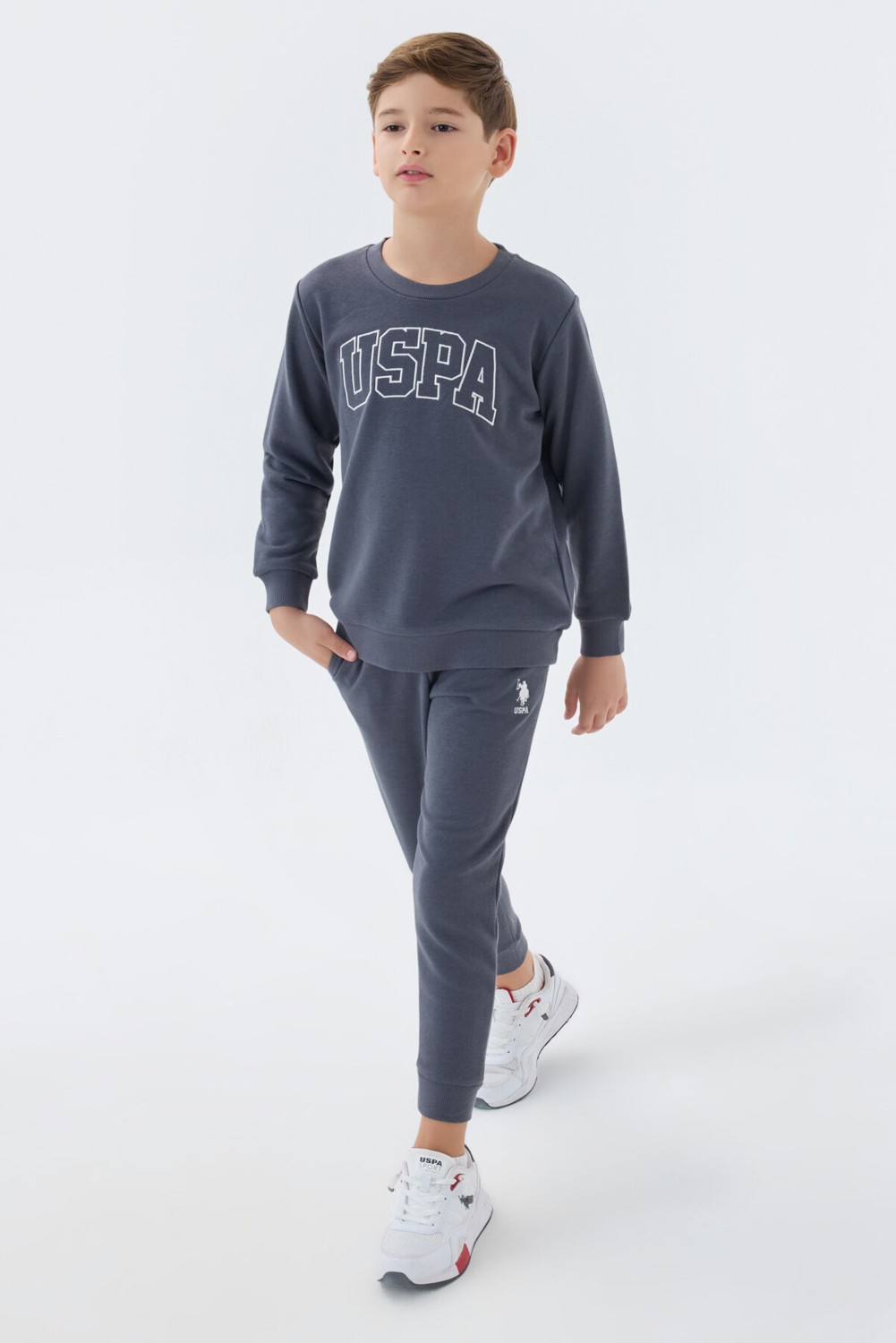 U.S. Polo Assn. U.S. Polo Assn Erkek Çocuk Antrasit Eşofman Takımı US1583-C-V3 görsel 7