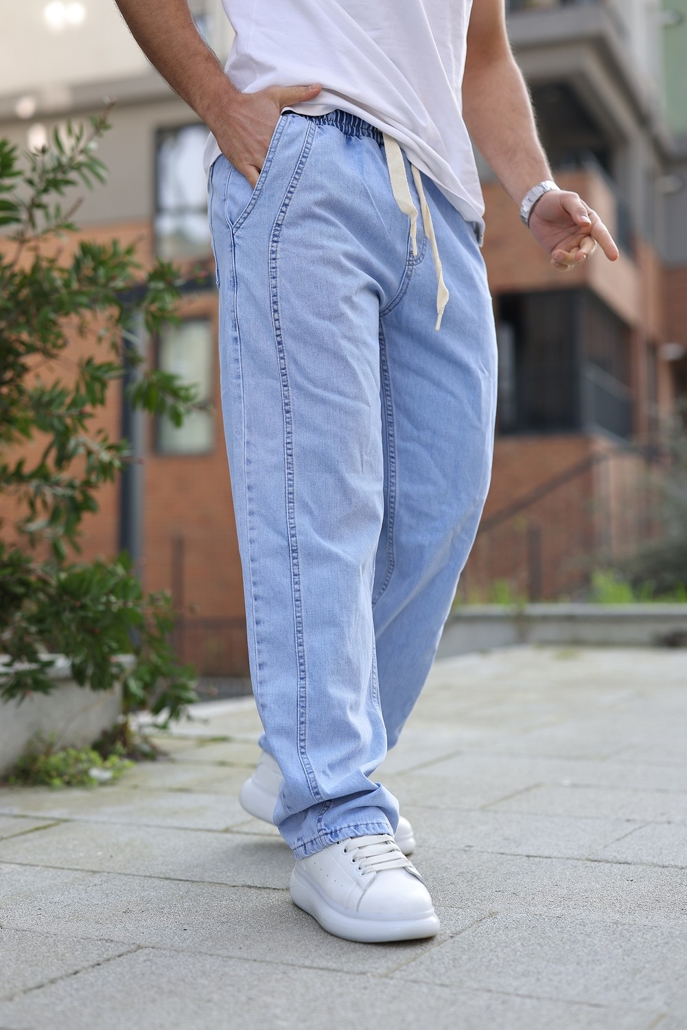 Comstar Erkek Baggy Rahat Kalıp Bel Lastikli Pantolon