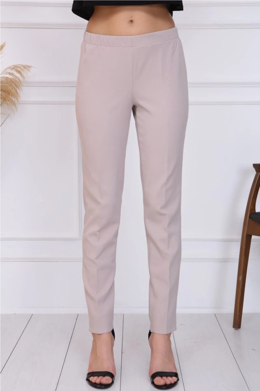 Gül Moda Bayan Büyük Beden Beli Lastikli Pantolon Lacivert görsel 5
