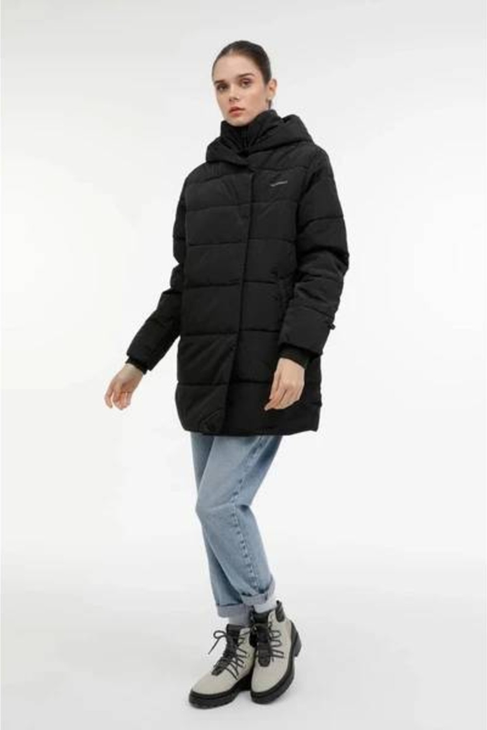 Lumberjack Wl Karina Kadın Mont - Siyah Renkli Uzun Kollu Kapüşonlu Günlük Model görsel 6