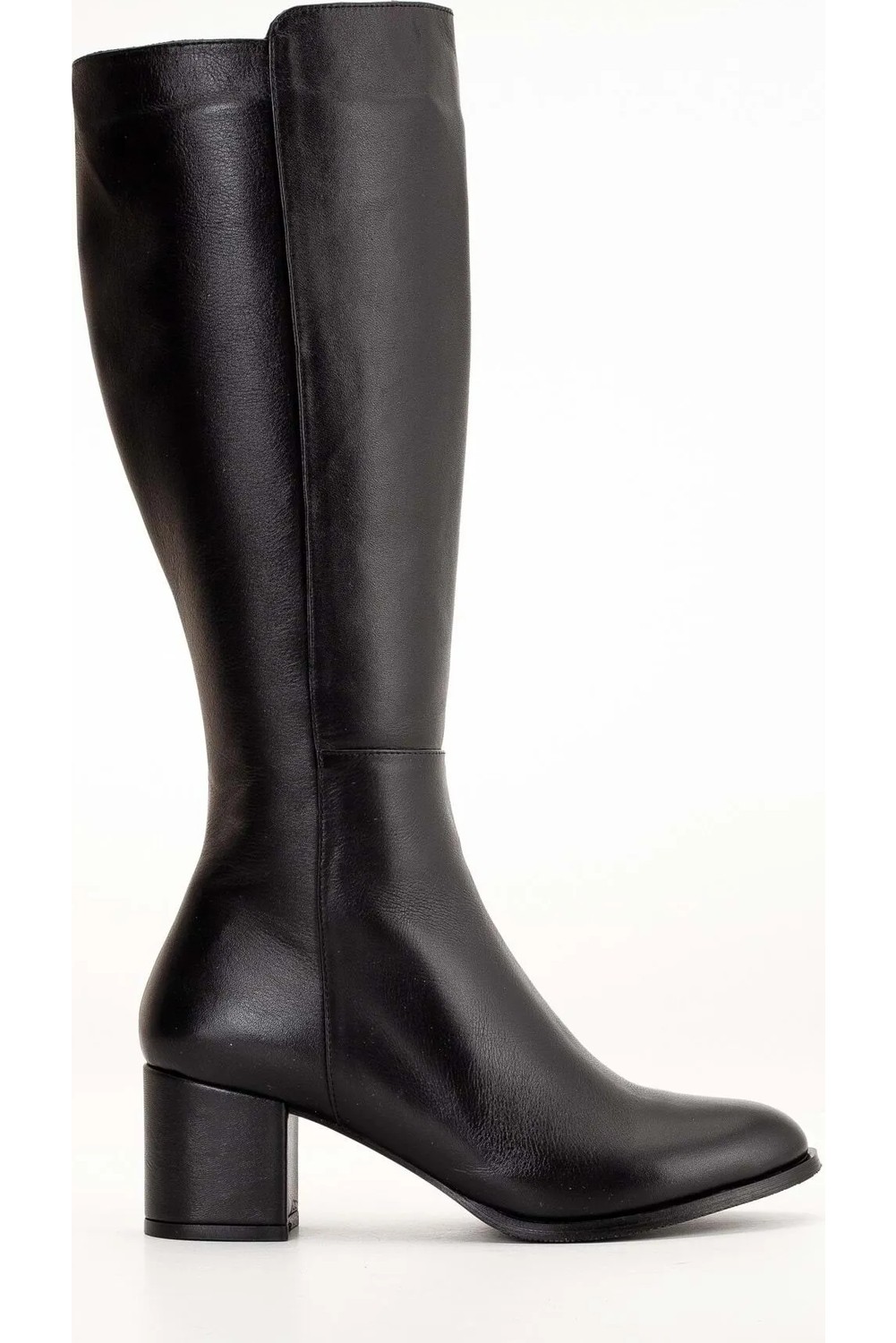 Analin Shoes Kadın Deri Şık Topuklu Çizme - Kahve görsel 5