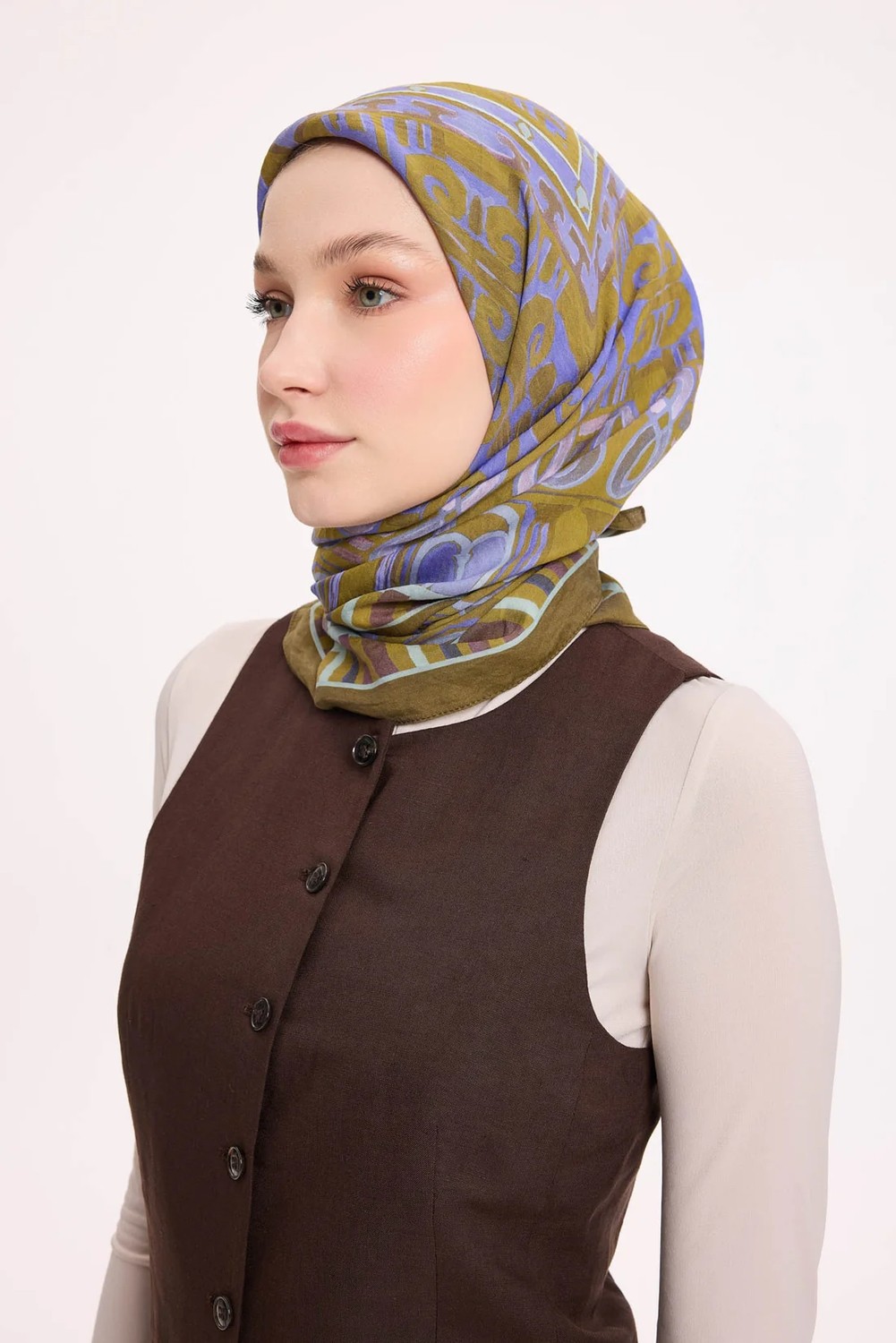 Silk Home Dört Mevsim Antik Motif Viskon Velora Eşarp 6420-11