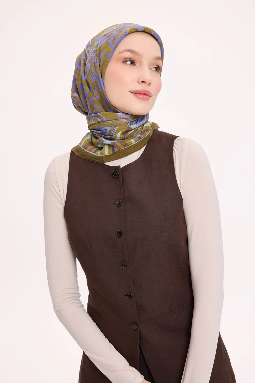Silk Home Dört Mevsim Antik Motif Viskon Velora Eşarp 6420-11 görsel 2
