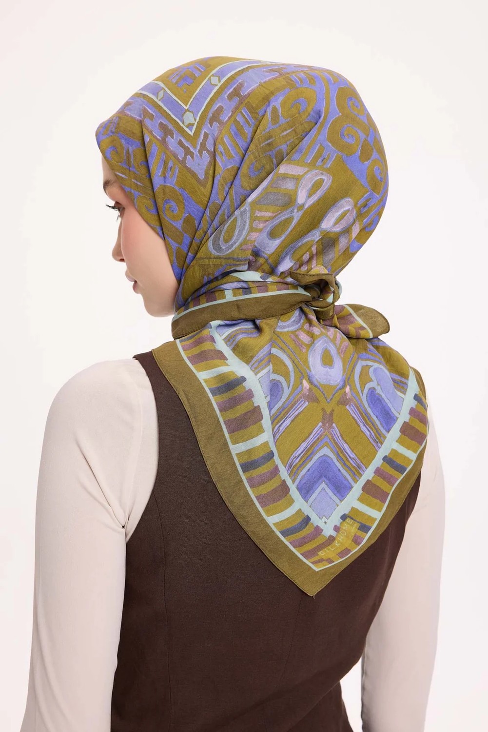 Silk Home Dört Mevsim Antik Motif Viskon Velora Eşarp 6420-11 görsel 5