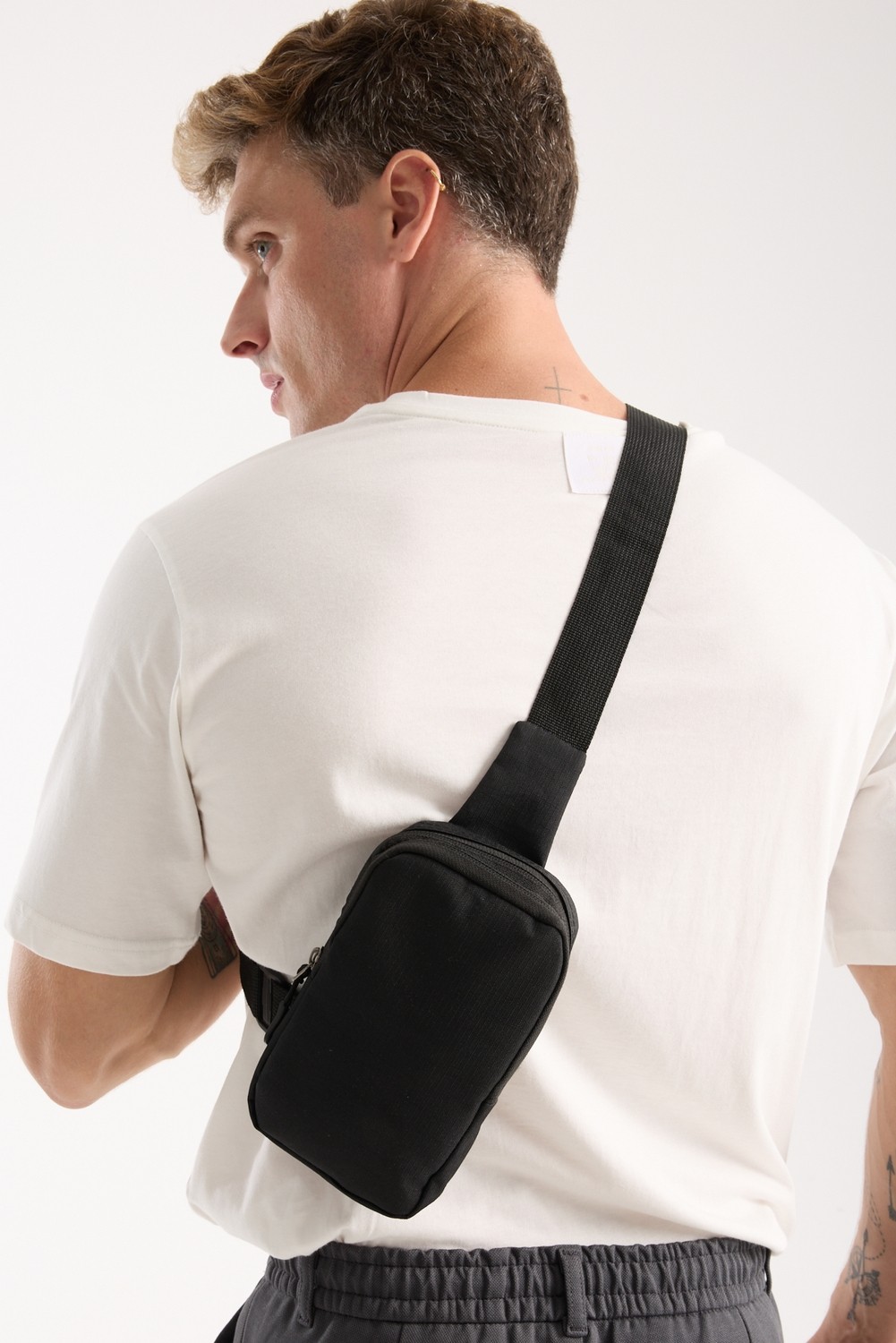 Hsr Unisex Su Geçirmez Günlük Spor Çapraz Ayarlanabilir Askılı Astarlı El Göğüs ve Omuz Çantası görsel 8