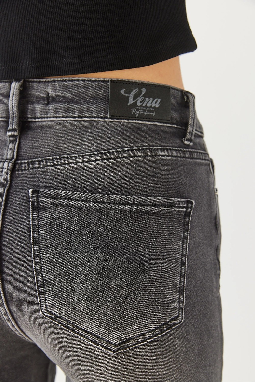 Jessica Vintage Black Mom Jean Pantolon - Vıntage Black görsel 4