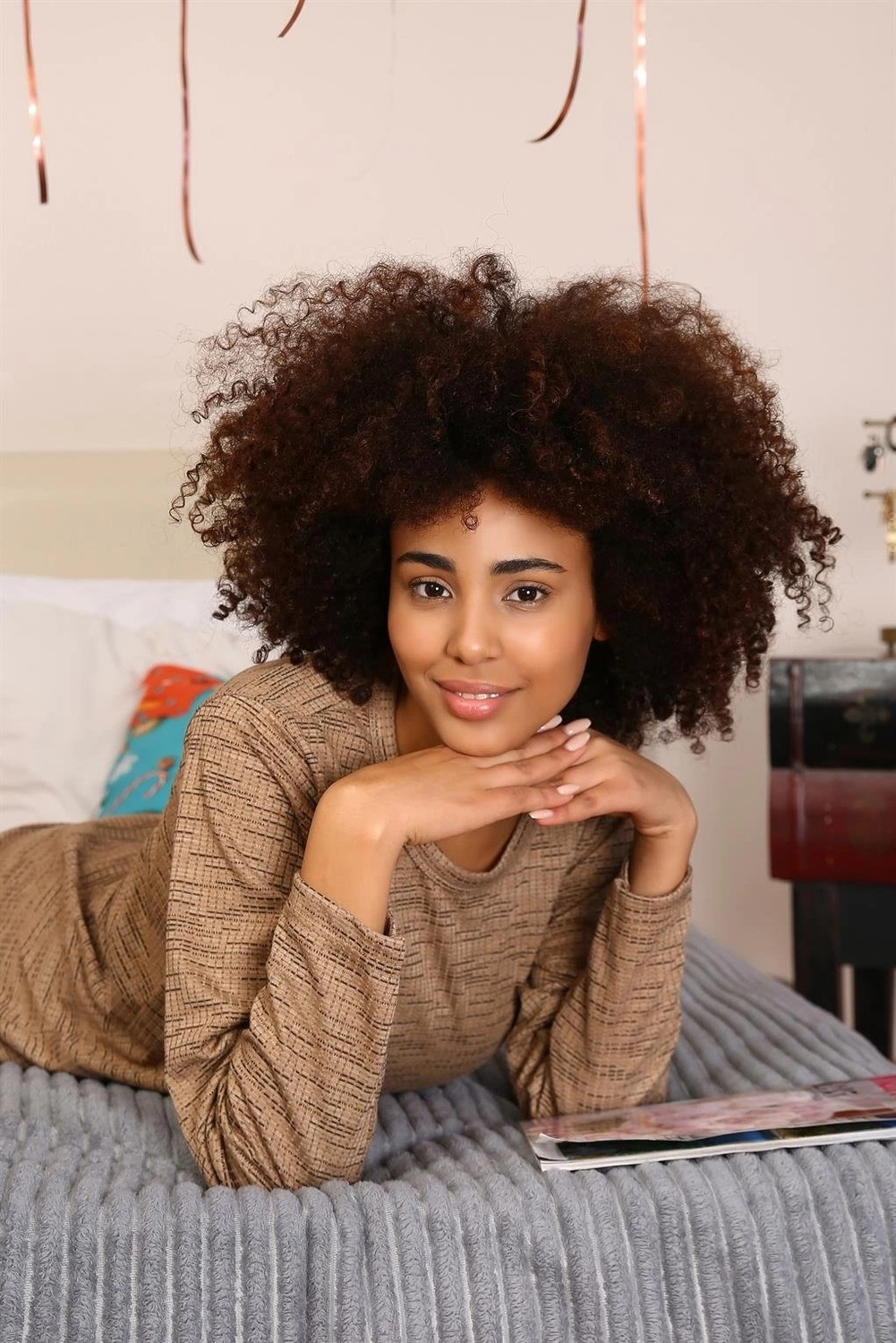 mery Kadın Uzun Kol Penye Pijama Takım Sütlü Kahve Mery görsel 5