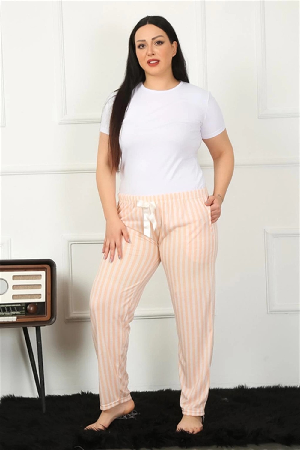 mery Kadın Pamuklu Büyük Beden Alt Pijama Mery