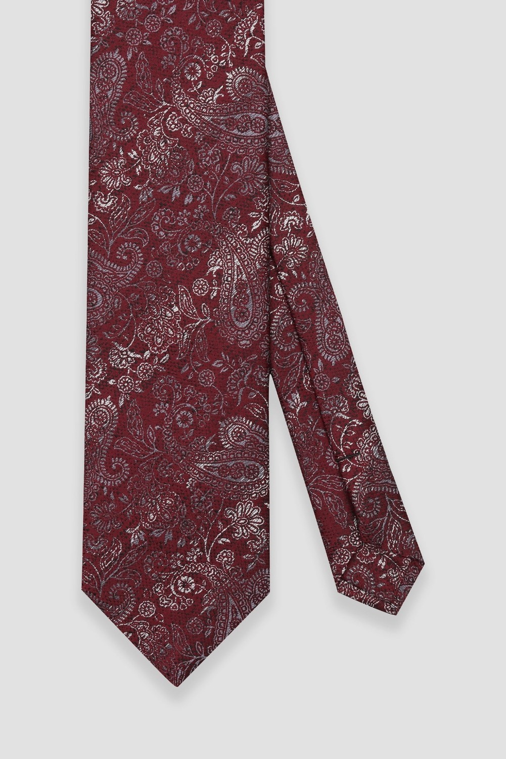Abbate Kravat 8 cm Mikrofiber Polyester Kırmızı Erkek Desenli Kravat görsel 2