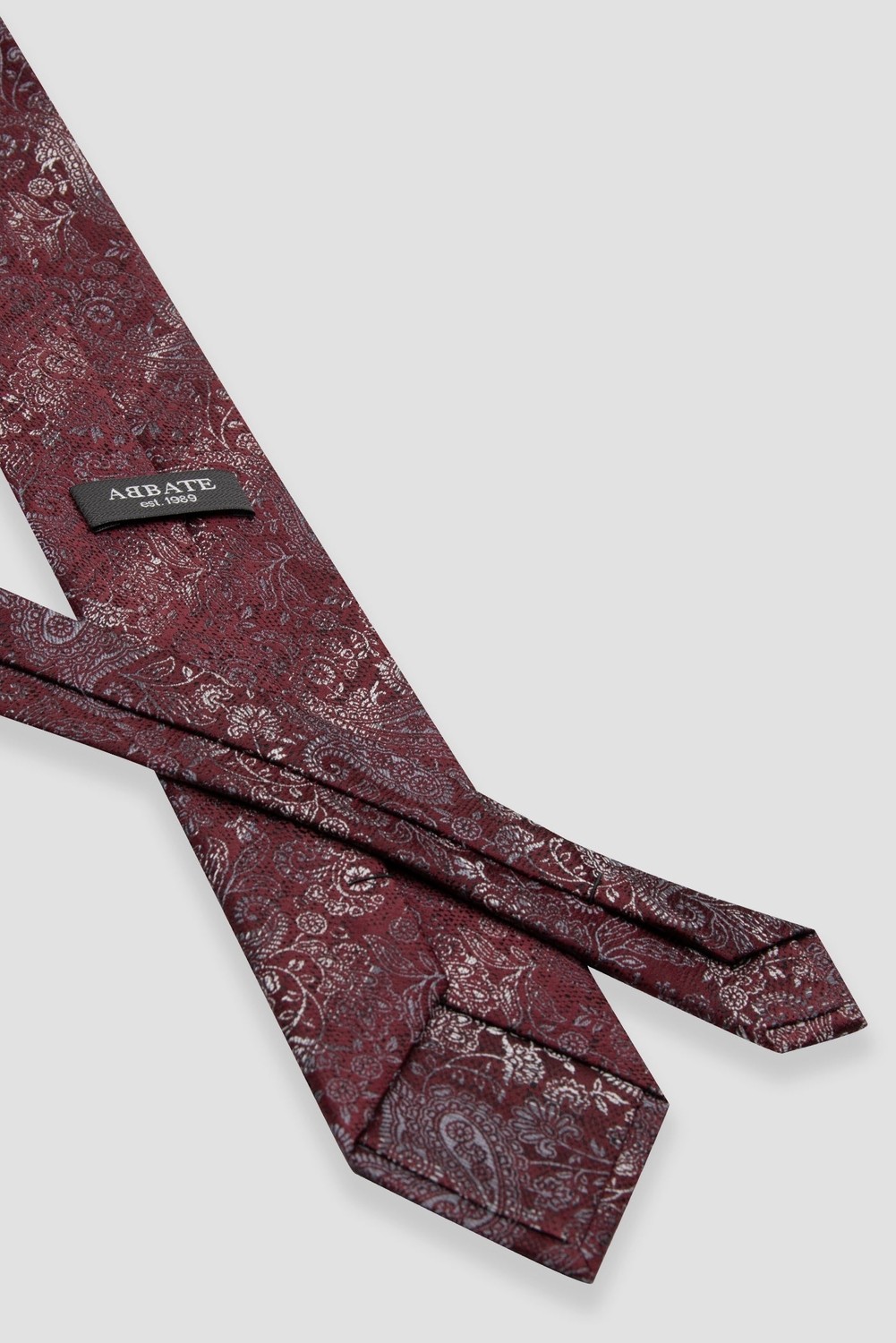 Abbate Kravat 8 cm Mikrofiber Polyester Kırmızı Erkek Desenli Kravat görsel 3