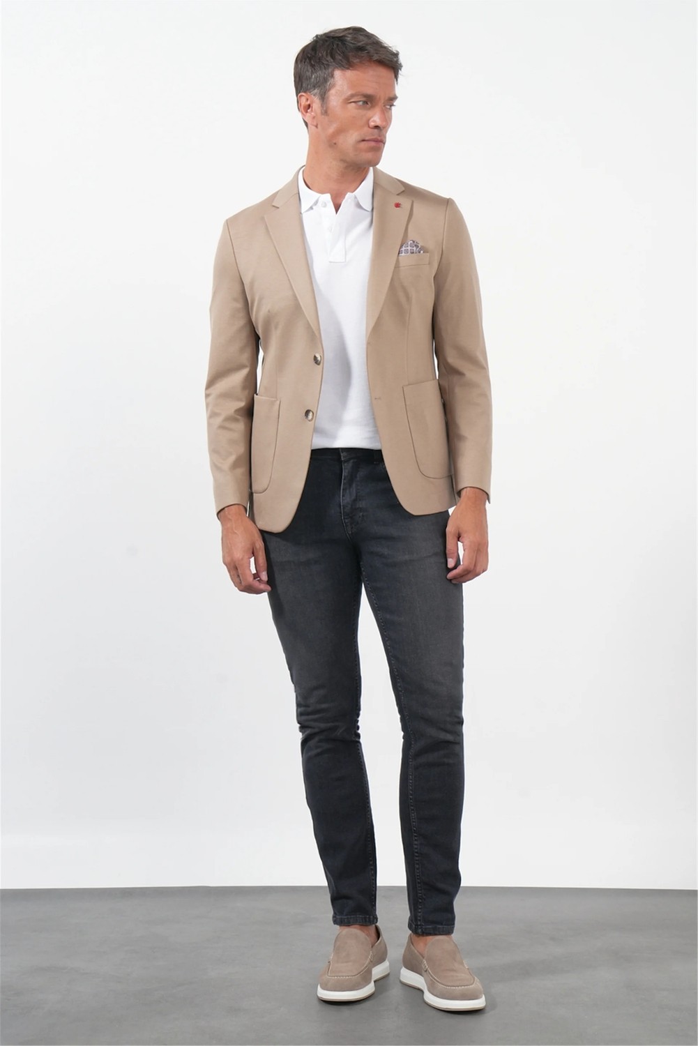 İmza Camel 6 Drop Slim Fit Pamuklu Ceket 1002260126 görsel 7
