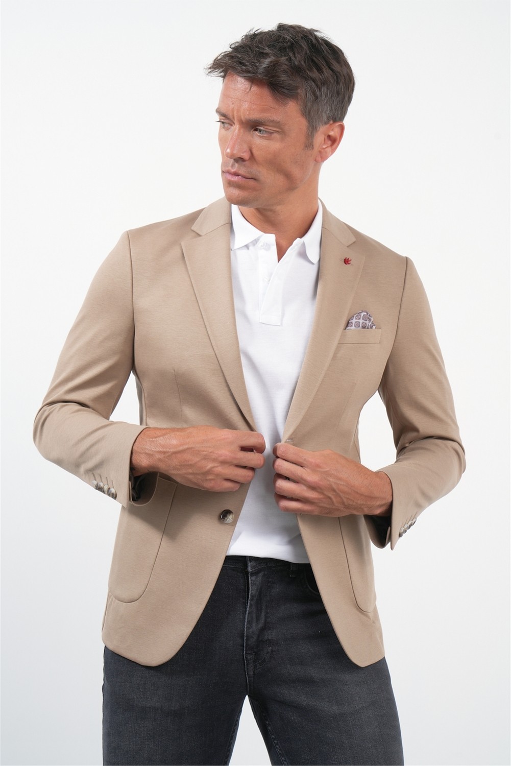 İmza Camel 6 Drop Slim Fit Pamuklu Ceket 1002260126 görsel 8