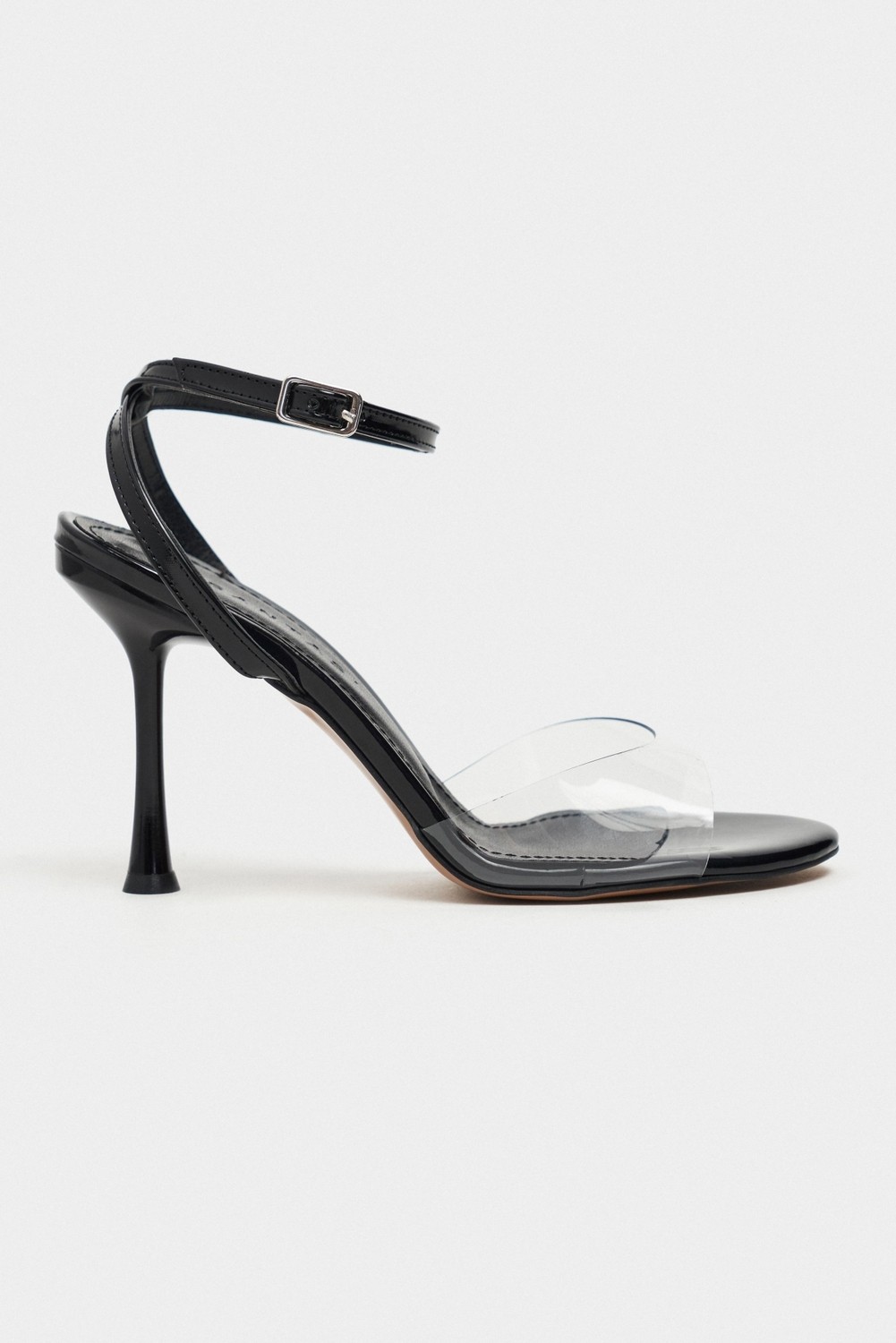 Nişantaşı Shoes Vesper Leopar Saten Önü Şeffaf Ince Topuklu Kadın Ayakkabı