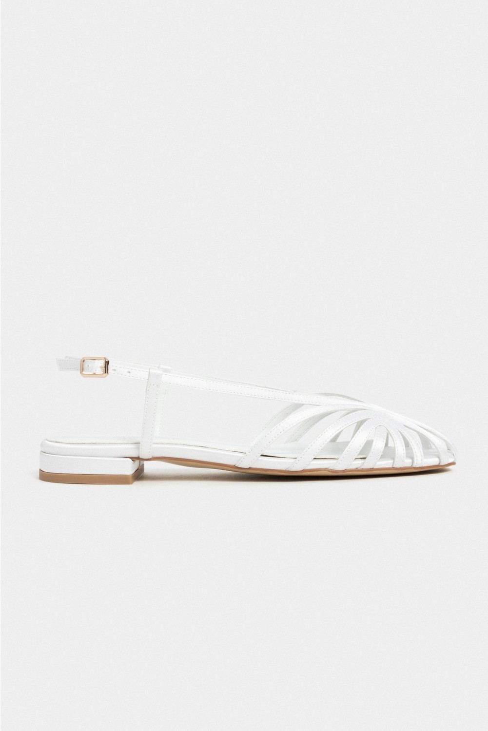 Nişantaşı Shoes Leny Kırmızı Saten Biyeli 1-2 cm Kalın Topuklu Kadın Sandalet Babet görsel 8
