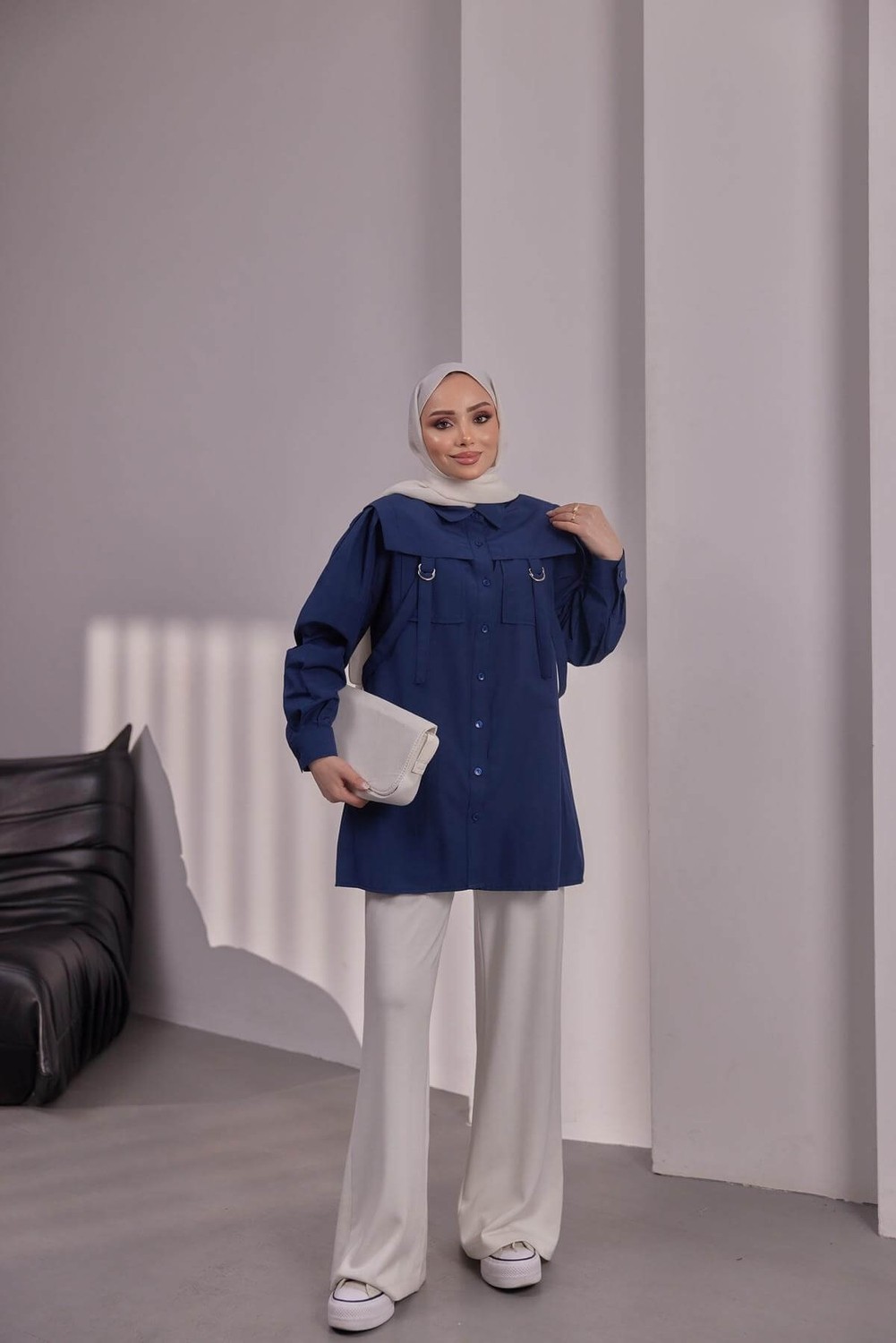 Bwest Poplin Gömlek - Lacivert