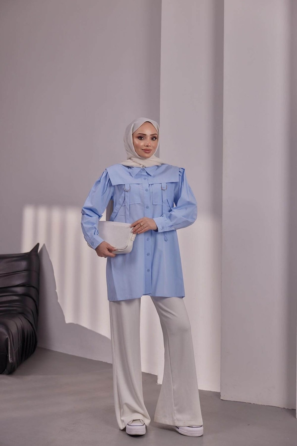Bwest Poplin Gömlek - Mavi