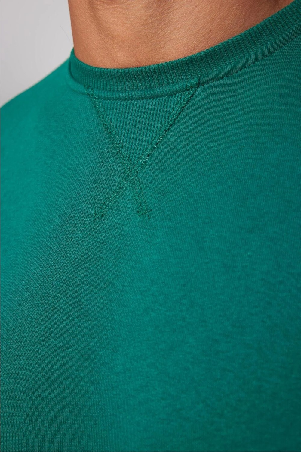 Tudors Unisex Relax Fit Rahat Kesim %100 Pamuk 3 İplik Basic Siyah Bisiklet Yaka Sweatshirt görsel 4