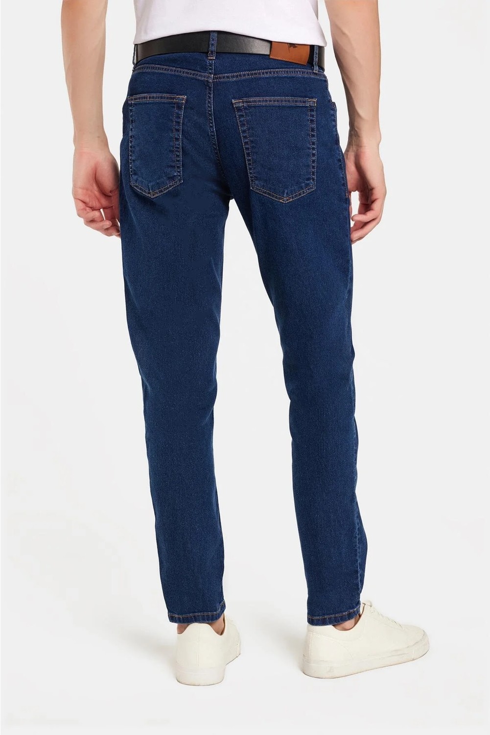 Tudors Erkek Regular Fit Yıkamalı Taşlamalı Esnek Kot Düz Paça Tapered Gri Jean Pantolon görsel 5