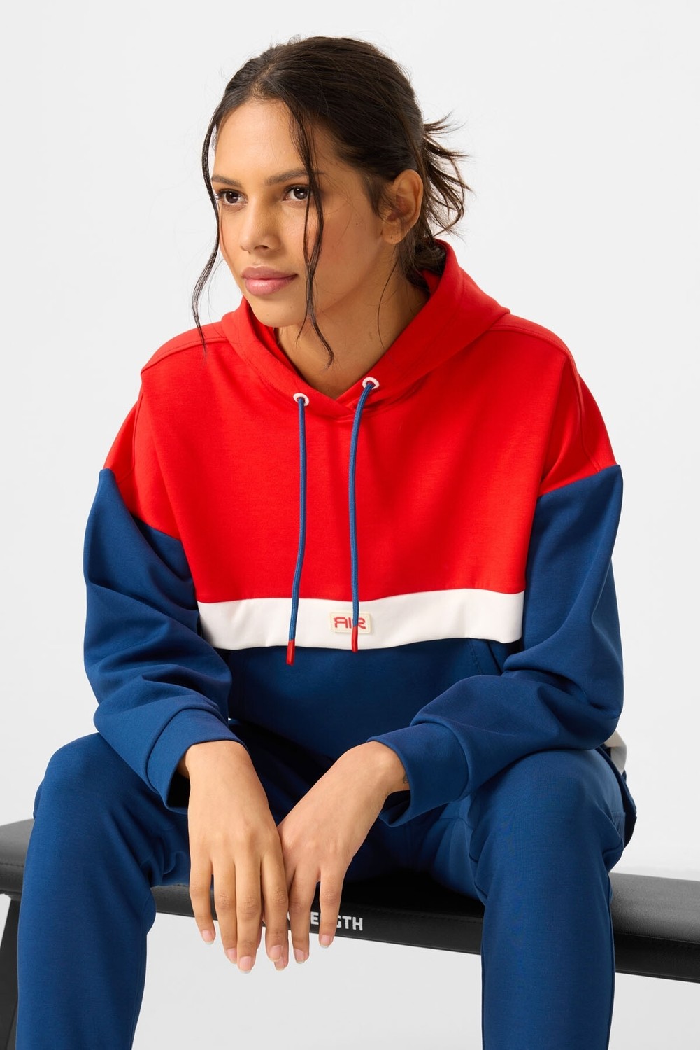 Tommy Life Parlament Kapüşonlu Pamuklu Renk Bloklu Kadın Eşofman Takım - 95327 görsel 8