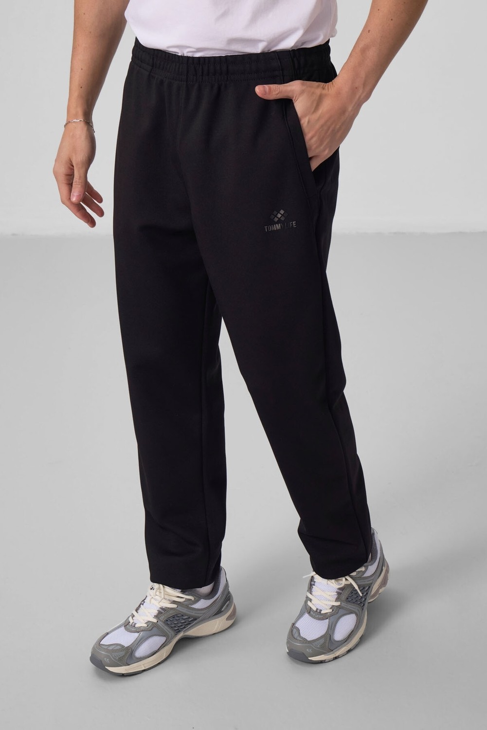 Tommy Life Koyu Gri Yüzeyi Dokulu Rahat Form Erkek Eşofman Takım - 85273 görsel 3