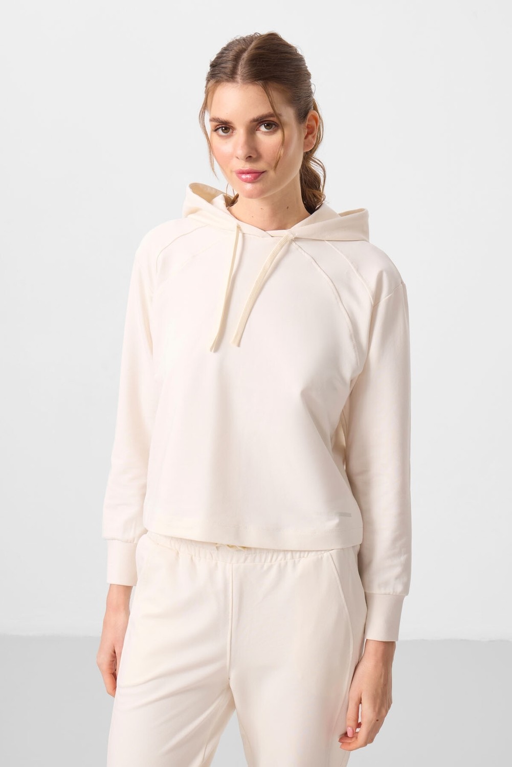 Tommy Life Soft Vişne Kapüşonlu Oversize Kadın Eşofman Takım - 95336 görsel 2