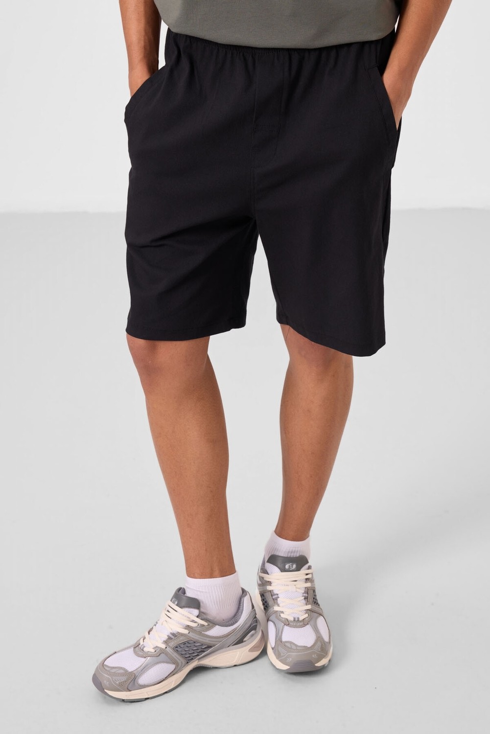 Tommy Life Lacivert Standart Fit Dokuma Hafif Esnek Chino Erkek Şort - 81292 görsel 2