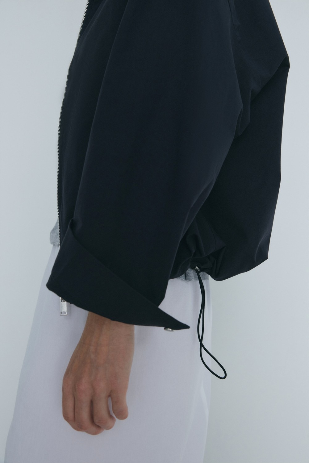 Suud Collection Lacivert Nora Fermuarlı Gabardin Ceket görsel 6