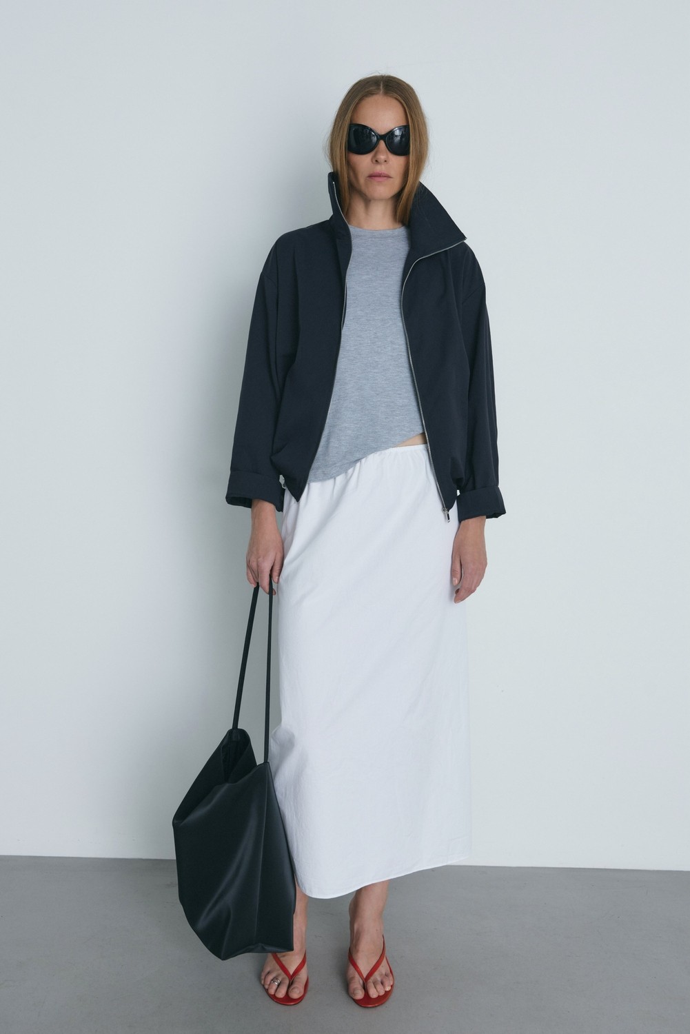 Suud Collection Lacivert Nora Fermuarlı Gabardin Ceket görsel 8