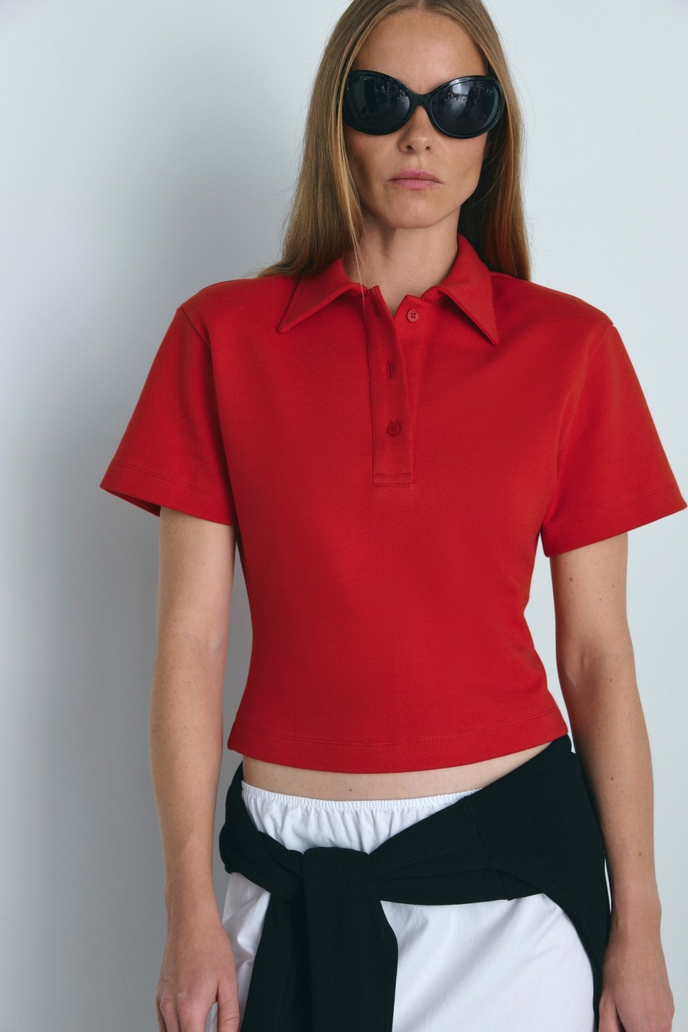 Suud Collection Kırmızı Jane Polo Yaka Tişört