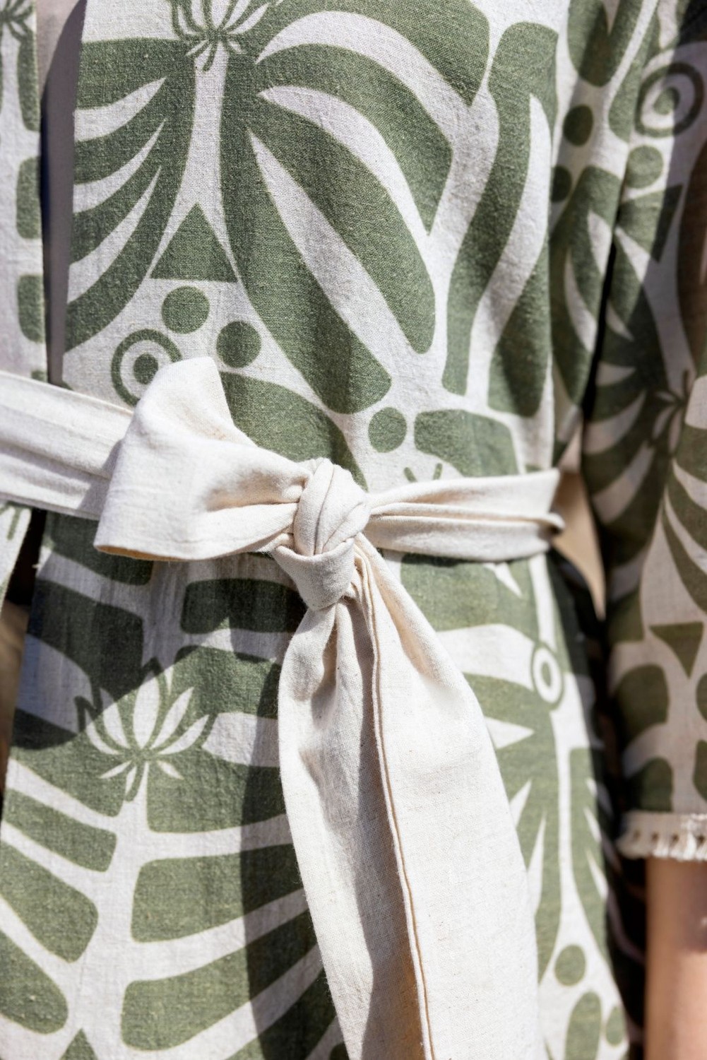 Arinna Otantik Botanical Totem Kısa Kimono, Adaçayı görsel 5