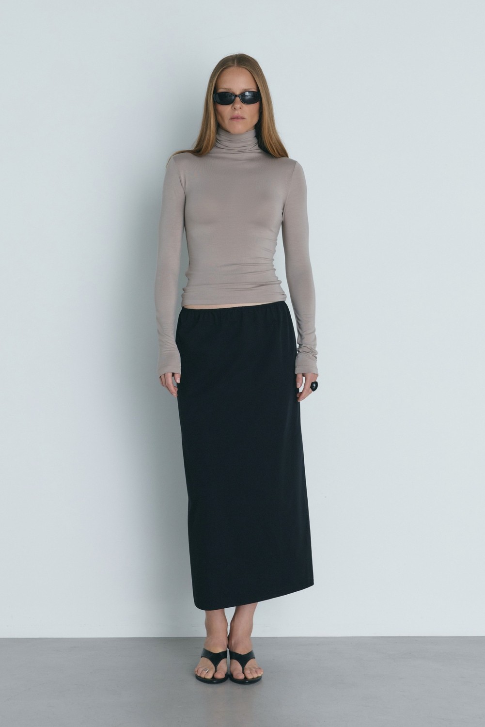 Suud Collection Taş Nora Yıkamalı Gabardin Etek görsel 8