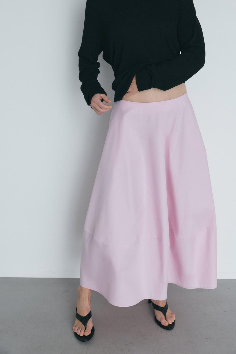 Suud Collection Siyah Mila Poplin Balon Etek görsel 3