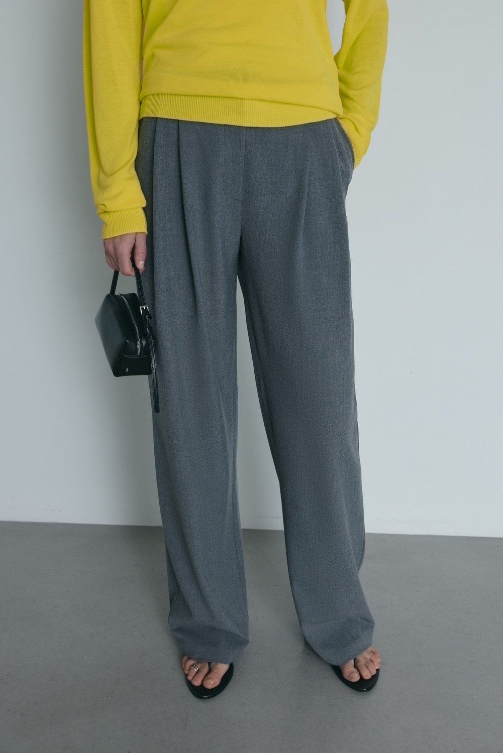 Suud Collection Füme Lina Pileli Pantolon görsel 8