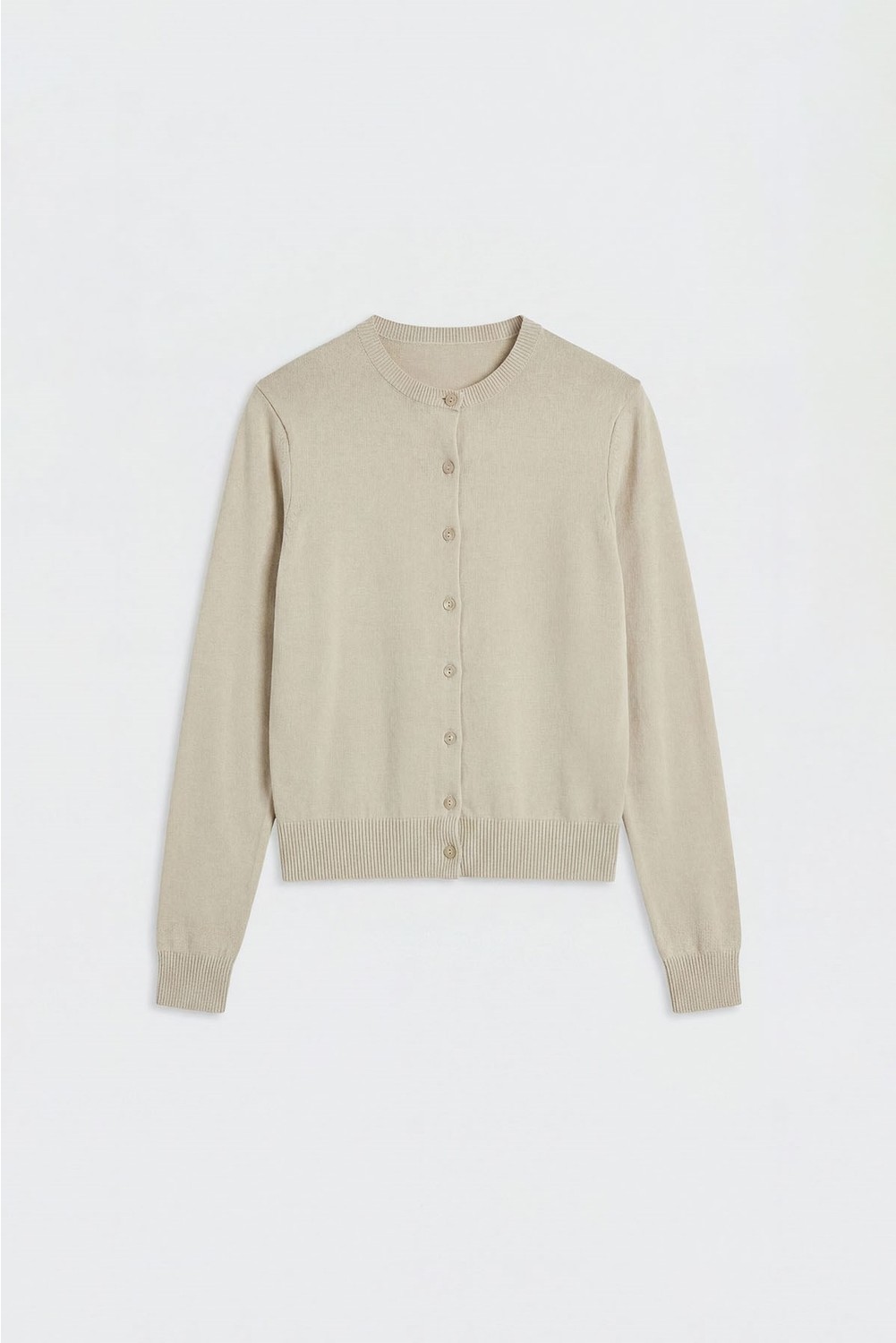 Suud Collection Ekru Lea Triko Hırka görsel 4
