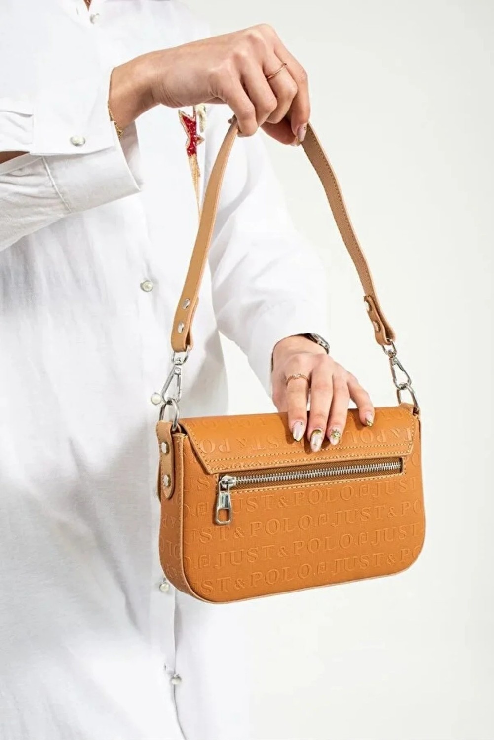 Just Polo Kadın Uzun Ayarlanabilir Askılı Şık El ve Omuz Çantası Ebat : 23 x 14 cm Shoulder Bag