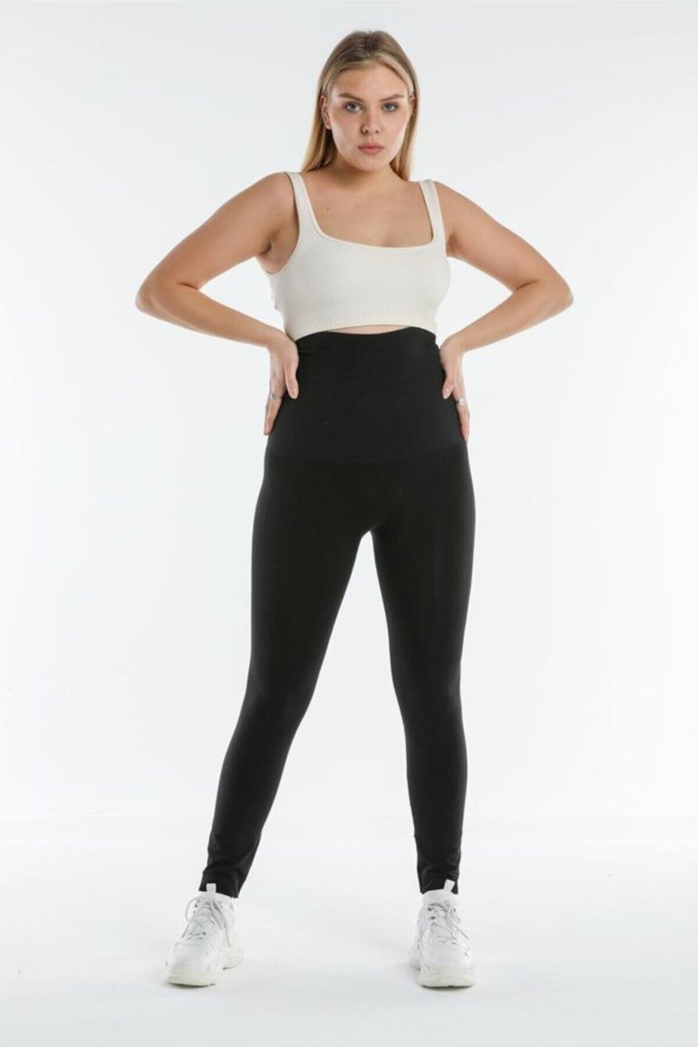 Fit Women Toparlayıcı Ekstra Yüksek Bel Çift Silikonlu Kaydırmaz Tayt Korse 2100 görsel 7