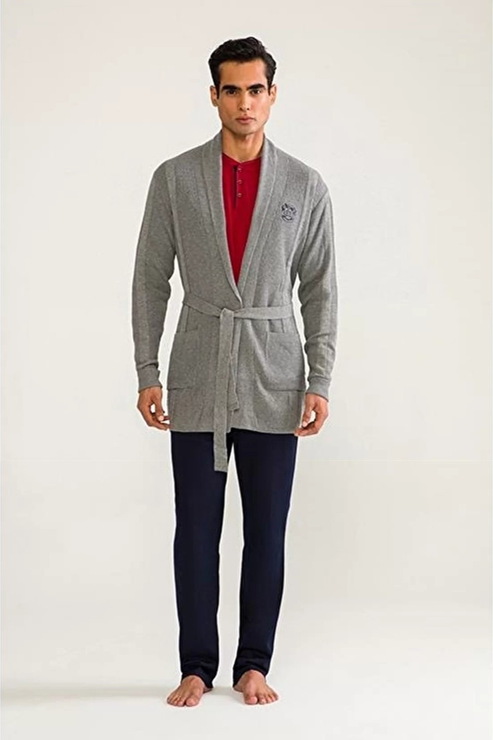 Die Grup D's Damat 03004 5'li Triko Robdöşambr Damat Pijama Seti görsel 4