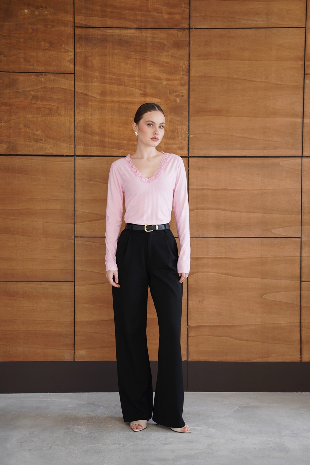 Very Moda Yakası Dantel Detaylı Bluz | F2088 görsel 8