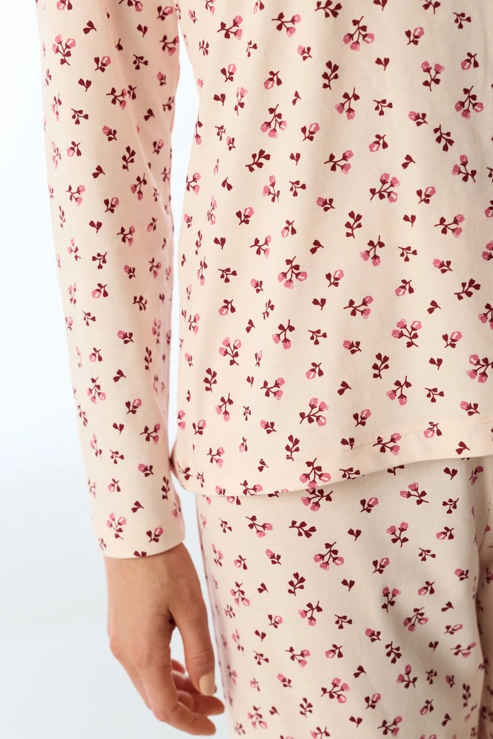 Penti Açık Pembe Petal Çiçekli Uzun Kollu Pantolon Pijama Takımı görsel 5