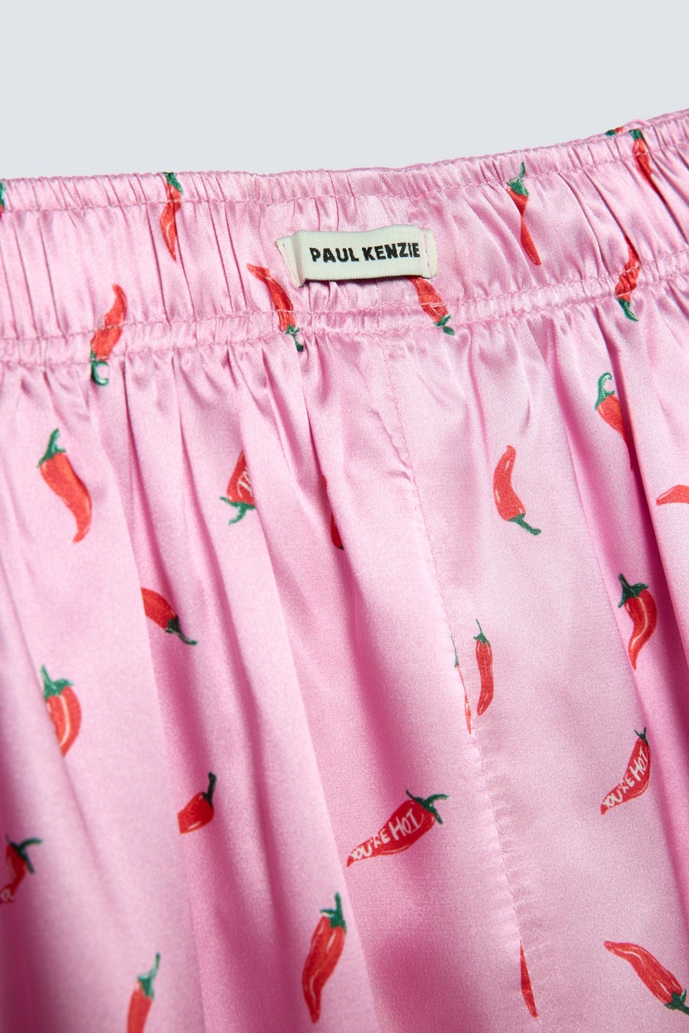 Paul Kenzie Desenli Kadın Saten Şort - Silky Chili görsel 3