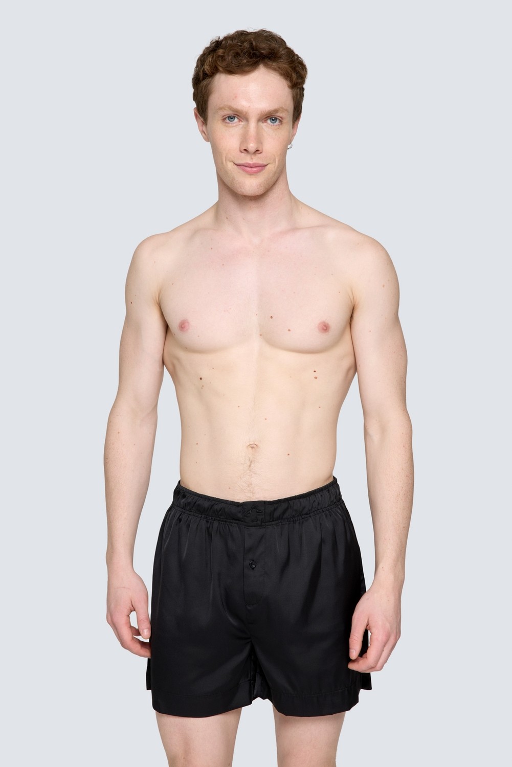 Paul Kenzie Erkek Saten Şort - Silky Black görsel 4