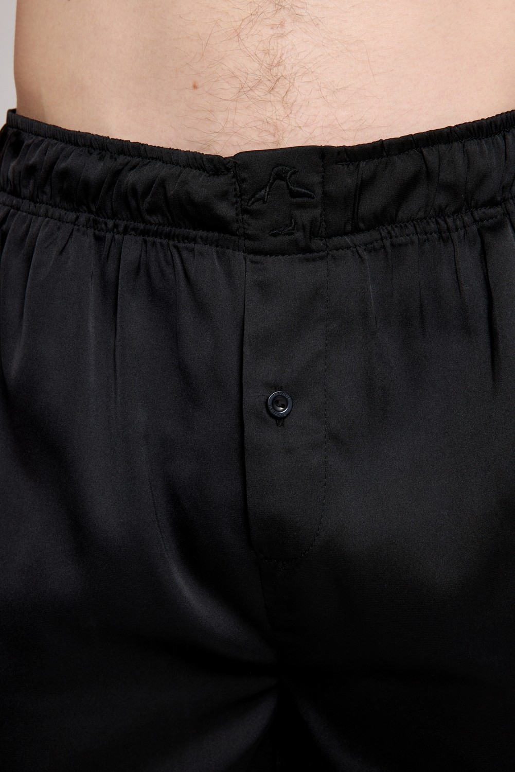 Paul Kenzie Erkek Saten Şort - Silky Black görsel 7