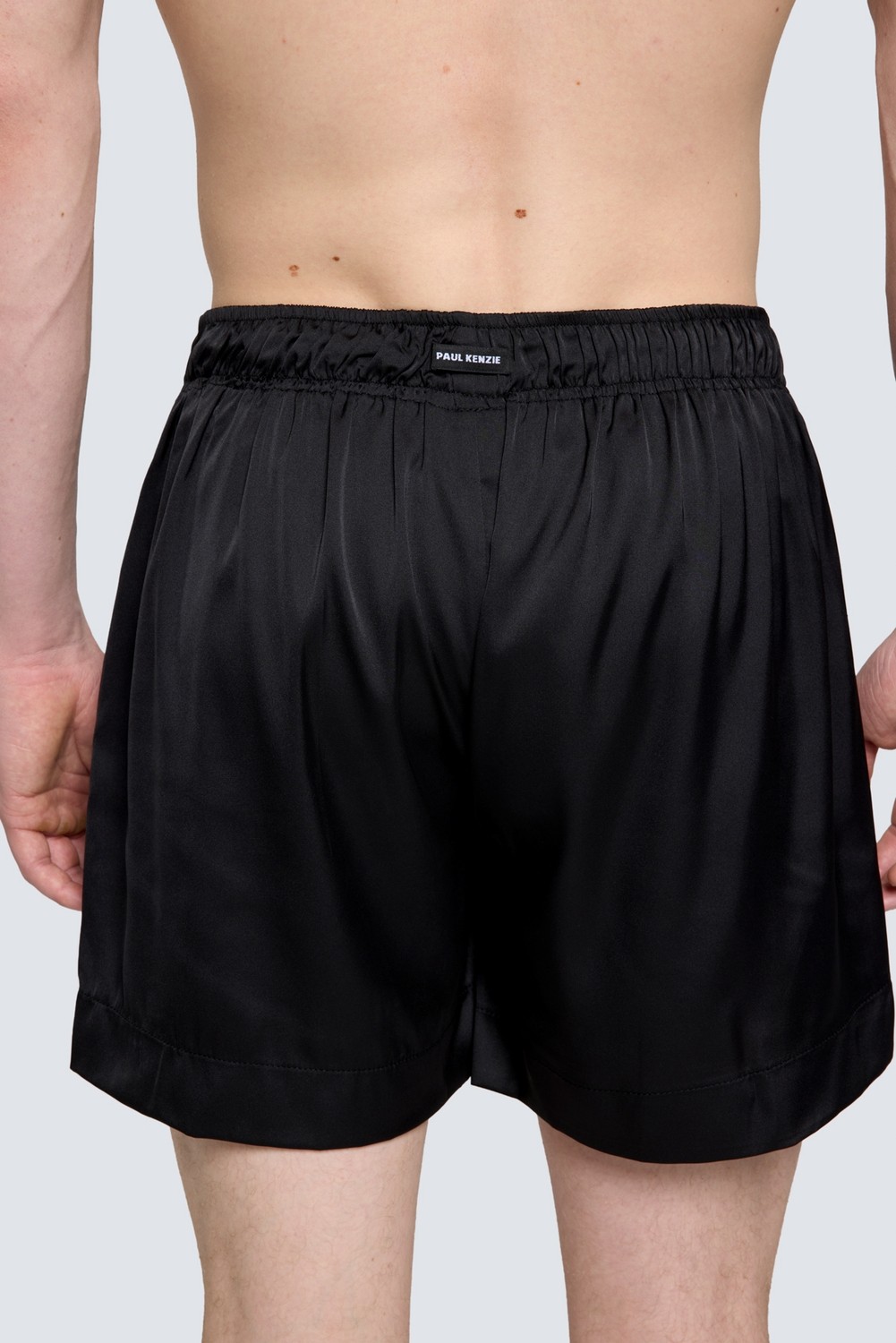Paul Kenzie Erkek Saten Şort - Silky Black görsel 8