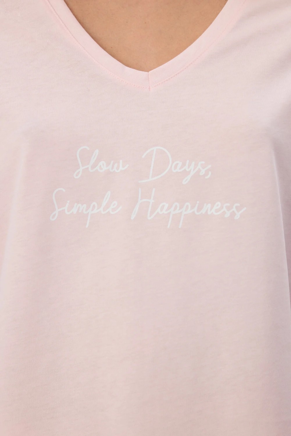 Penti Pembe Slow Days Çizgili Kısa Kollu Kapri Pijama Takımı görsel 3